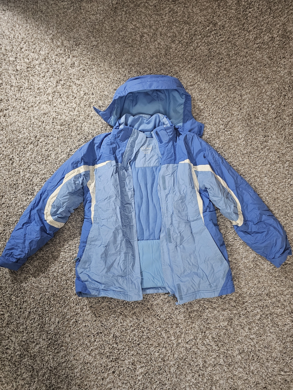 L.L. Bean Children's Blue Hooded Winter Jacket
